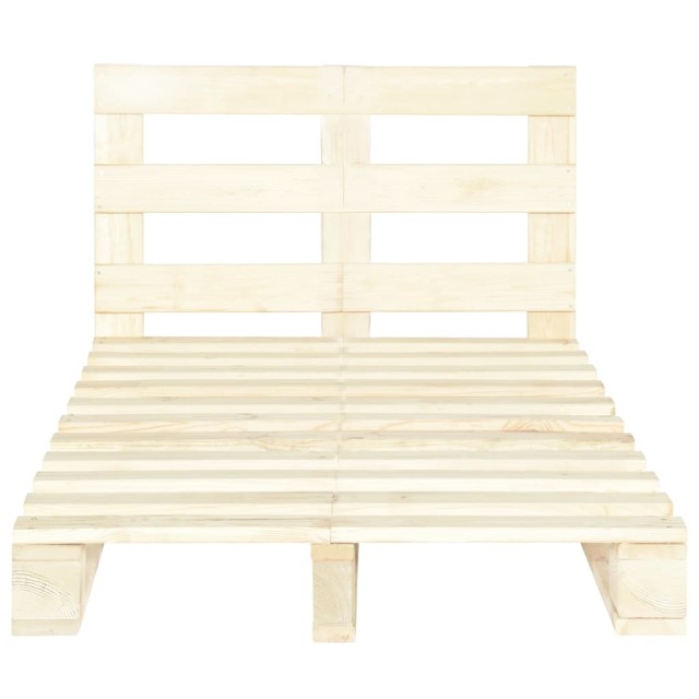 Cadre de lit de palette sans matelas bois pin massif 120x200 cm