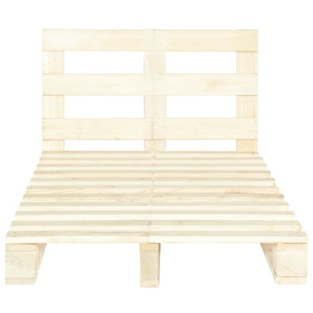 Cadre de lit de palette sans matelas bois pin massif 120x200 cm