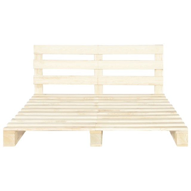 Cadre de lit de palette sans matelas 160x200 cm bois massif pin