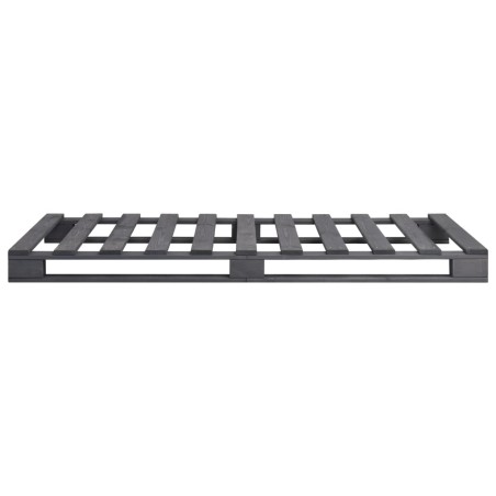 Cadre de lit de palette Gris Bois de pin massif 90x200 cm