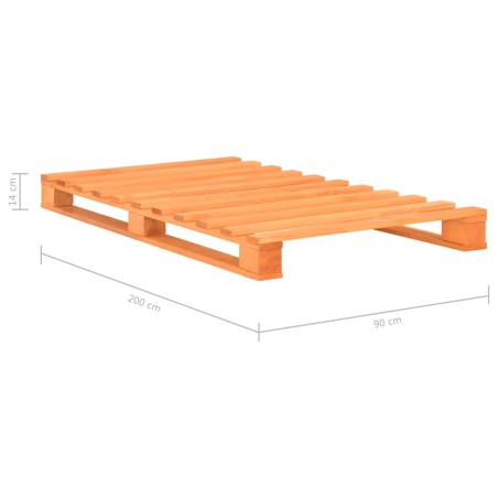 Cadre de lit de palette sans matelas 90x200 cm bois massif