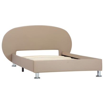 Cadre de lit sans matelas cappuccino similicuir 100x200 cm 2