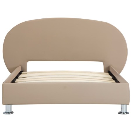 Cadre de lit sans matelas cappuccino similicuir 100x200 cm