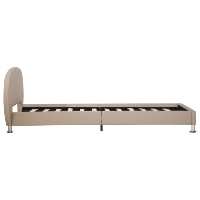 Cadre de lit sans matelas cappuccino similicuir 100x200 cm