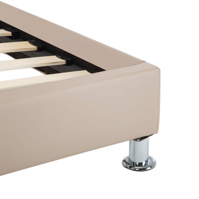 Cadre de lit sans matelas cappuccino similicuir 100x200 cm