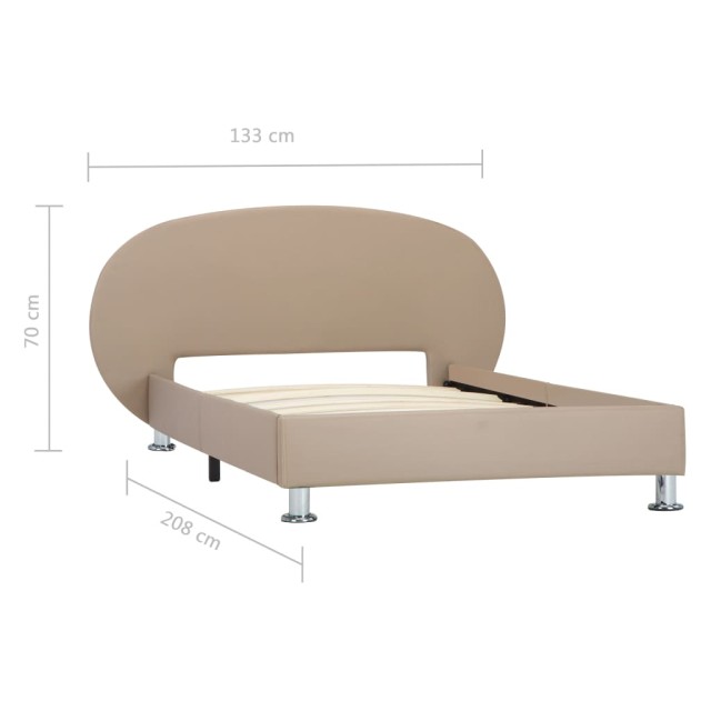 Cadre de lit sans matelas cappuccino similicuir 100x200 cm