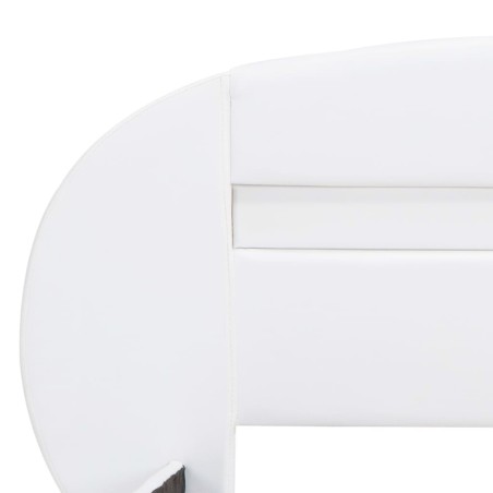 Cadre de lit avec LED sans matelas blanc 100x200 cm