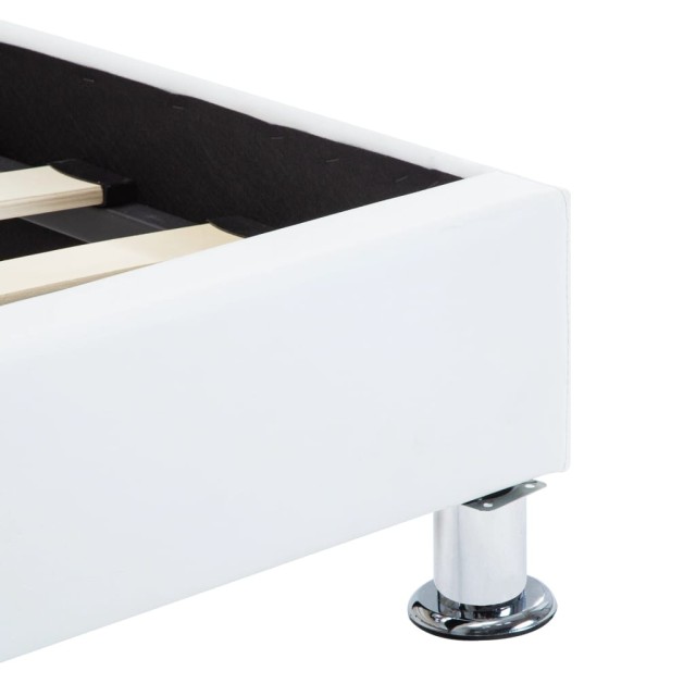 Cadre de lit avec LED sans matelas blanc 100x200 cm