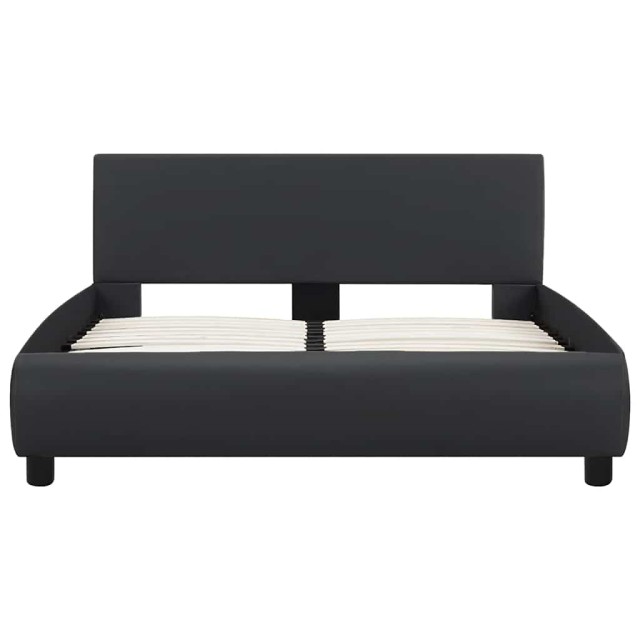 Cadre de lit avec LED sans matelas noir 120x200 cm