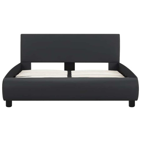 Cadre de lit avec LED sans matelas noir 120x200 cm