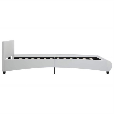 Cadre de lit avec LED sans matelas blanc 180x200 cm