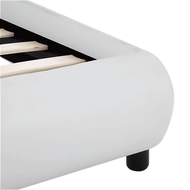 Cadre de lit avec LED sans matelas blanc 180x200 cm