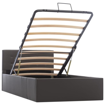 Cadre de lit à rangement hydraulique sans matelas 100x200 cm 2