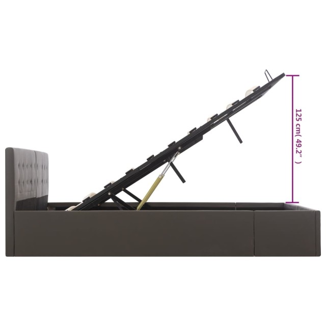 Cadre de lit avec rangement hydraulique Similicuir 180x200 cm