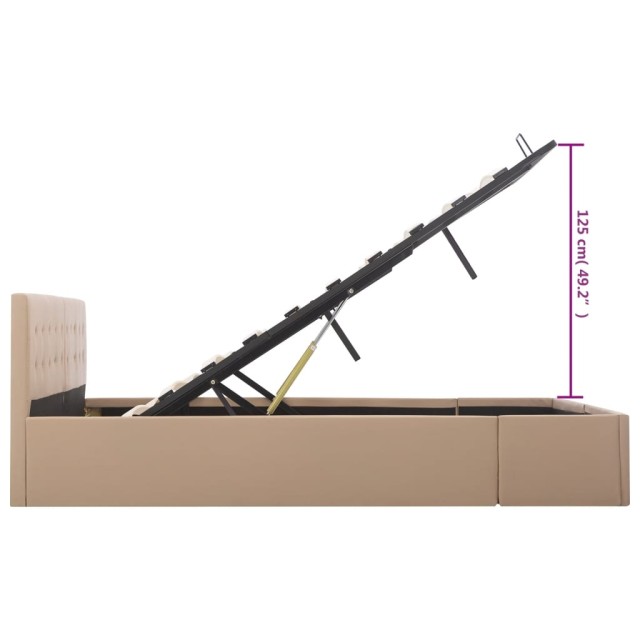 Cadre de lit avec rangement hydraulique Similicuir 180x200 cm