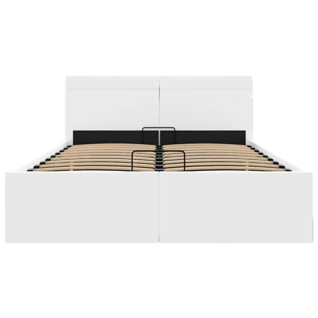 Cadre de lit à rangement hydraulique sans matelas avec LED