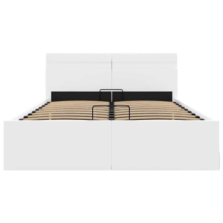 Cadre de lit à rangement hydraulique sans matelas avec LED