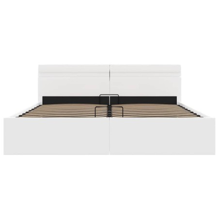 Cadre de lit à rangement hydraulique sans matelas avec LED