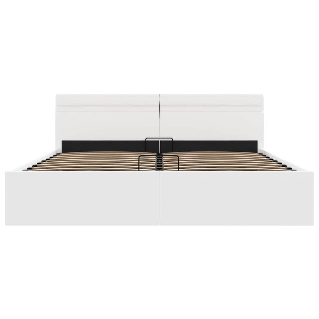 Cadre de lit à rangement hydraulique sans matelas avec LED