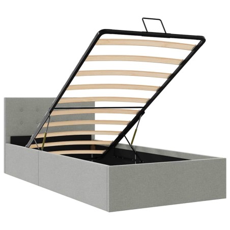 Cadre de lit à rangement hydraulique sans matelas 90x200 cm