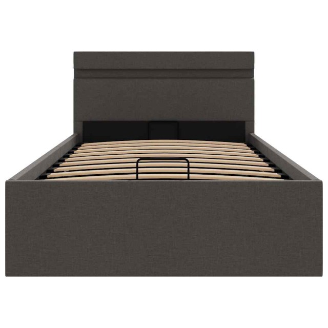 Cadre de lit à rangement hydraulique sans matelas 90x200 cm