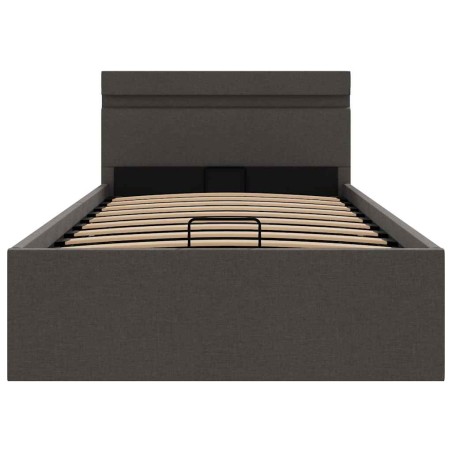 Cadre de lit à rangement hydraulique sans matelas 90x200 cm