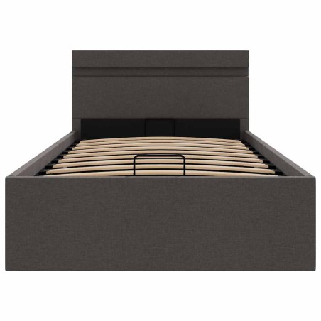 Cadre de lit à rangement hydraulique sans matelas 100x200 cm