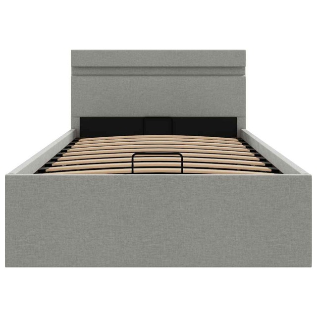 Cadre de lit à rangement hydraulique sans matelas 90x200 cm