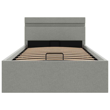 Cadre de lit à rangement hydraulique sans matelas 90x200 cm