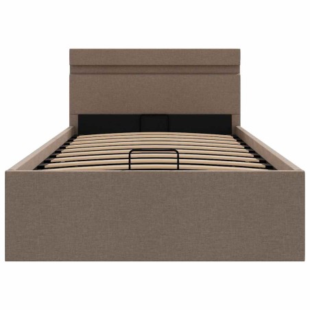 Cadre de lit à rangement hydraulique sans matelas 90x200 cm