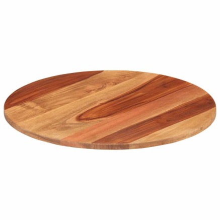 Dessus de table bois massif d'acacia rond 15-16 mm 50 cm