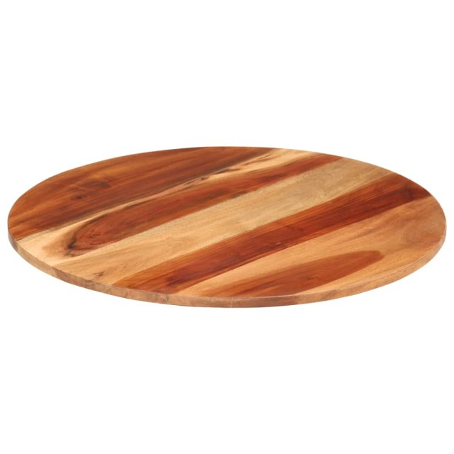 Dessus de table bois massif d'acacia rond 15-16 mm 60 cm