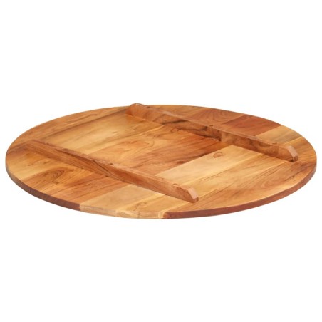 Dessus de table bois massif d'acacia rond 15-16 mm 60 cm