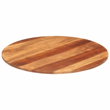 Dessus de table bois massif d'acacia rond 15-16 mm 70 cm