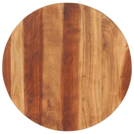 Dessus de table bois massif d'acacia rond 15-16 mm 70 cm 2