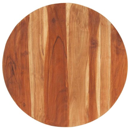 Dessus de table bois massif d'acacia rond 15-16 mm 80 cm 2
