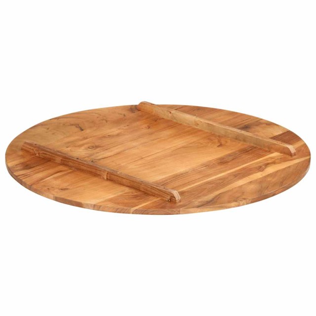 Dessus de table bois massif d'acacia rond 15-16 mm 80 cm