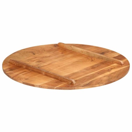 Dessus de table bois massif d'acacia rond 15-16 mm 80 cm