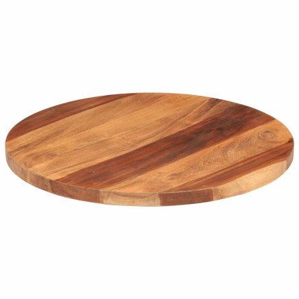 Dessus de table bois massif d'acacia rond 25-27 mm 50 cm