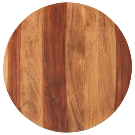 Dessus de table bois massif d'acacia rond 25-27 mm 50 cm 2