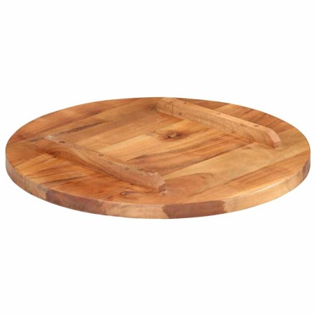Dessus de table bois massif d'acacia rond 25-27 mm 50 cm