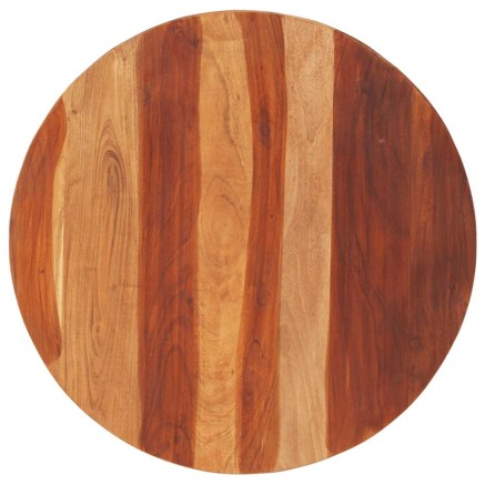Dessus de table bois massif d'acacia rond 25-27 mm 70 cm 2