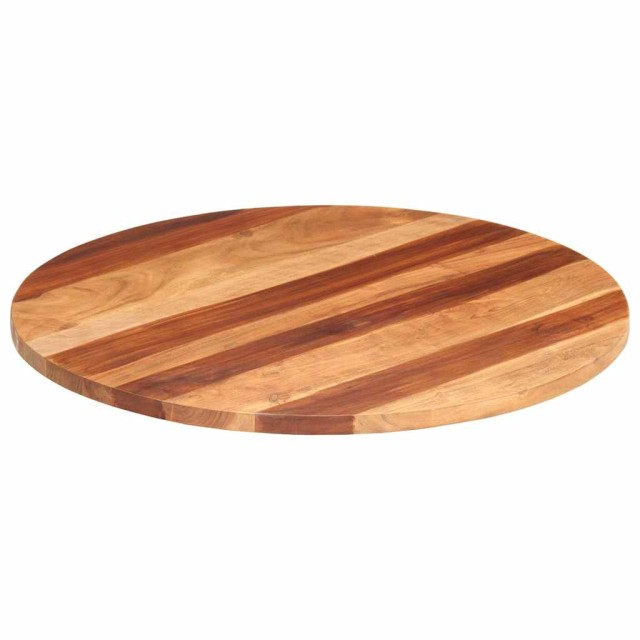 Dessus de table bois massif d'acacia rond 25-27 mm 80 cm