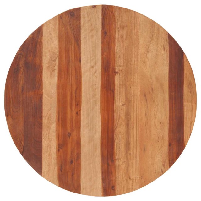 Dessus de table bois massif d'acacia rond 25-27 mm 80 cm