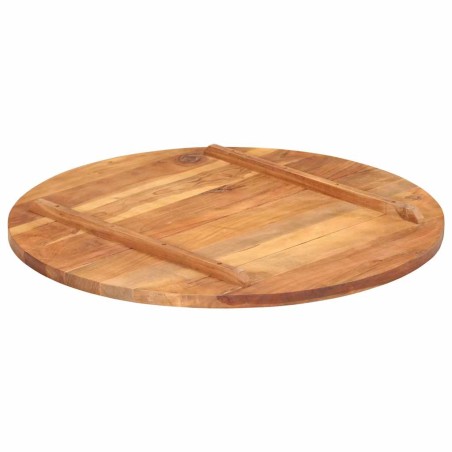 Dessus de table bois massif d'acacia rond 25-27 mm 80 cm