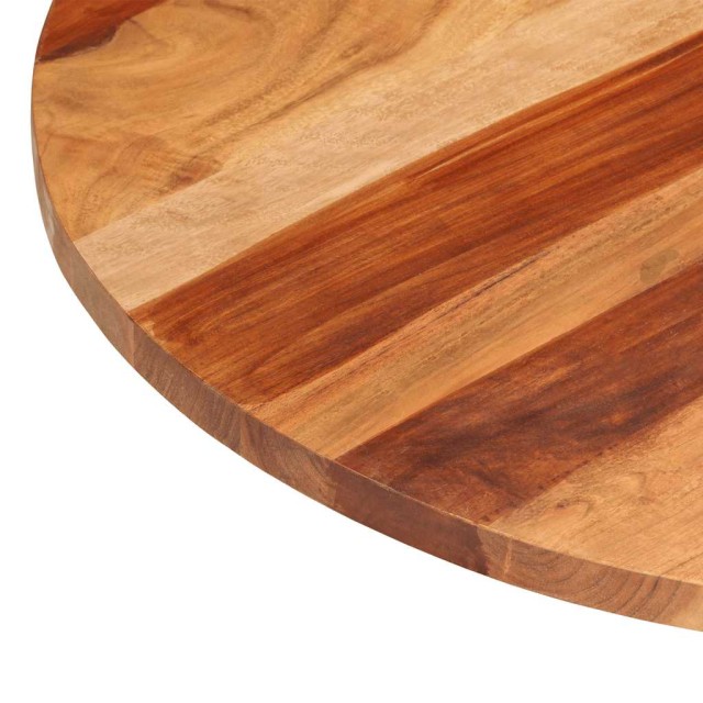 Dessus de table bois massif d'acacia rond 25-27 mm 80 cm