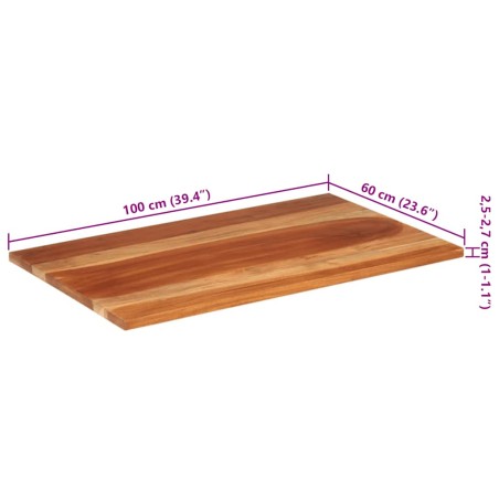 Dessus de table bois massif d'acacia 25-27 mm 60x100 cm
