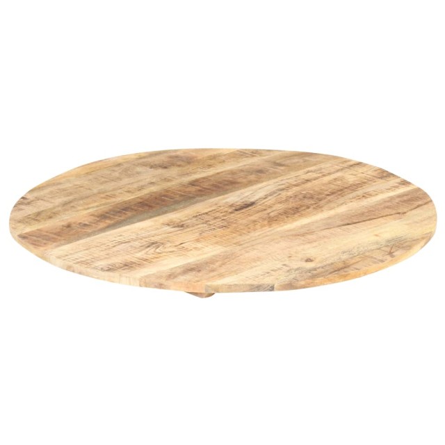Dessus de table Bois de manguier solide Rond 15-16 mm 80 cm