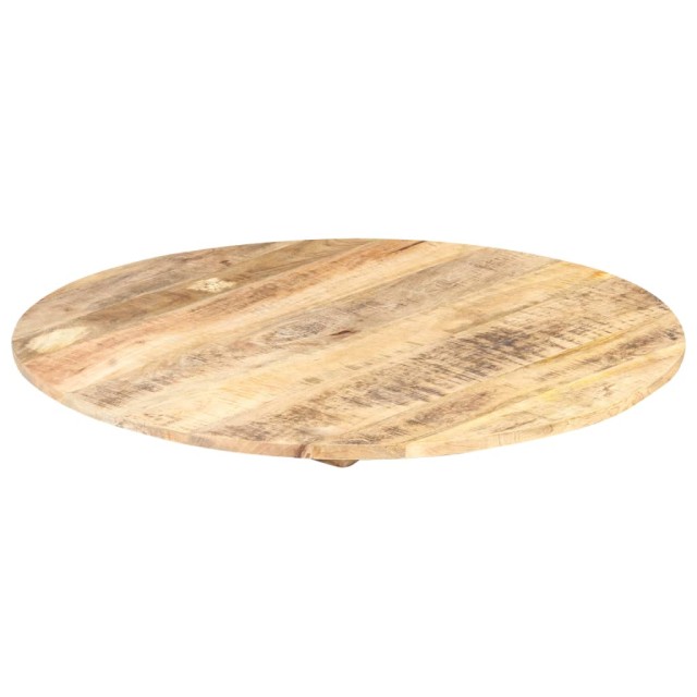 Dessus de table Bois de manguier solide Rond 15-16 mm 80 cm