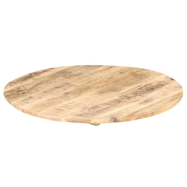Dessus de table Bois de manguier solide Rond 15-16 mm 80 cm